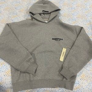 Essentials Men's Heather Gray Pullover Hoodie